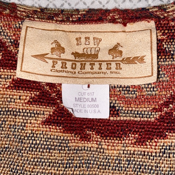 Vintage New Frontier Womens Med vest Cowgirl Western - Picture 2 of 6